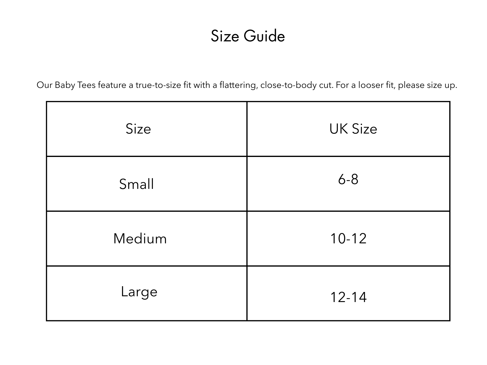 Size guide